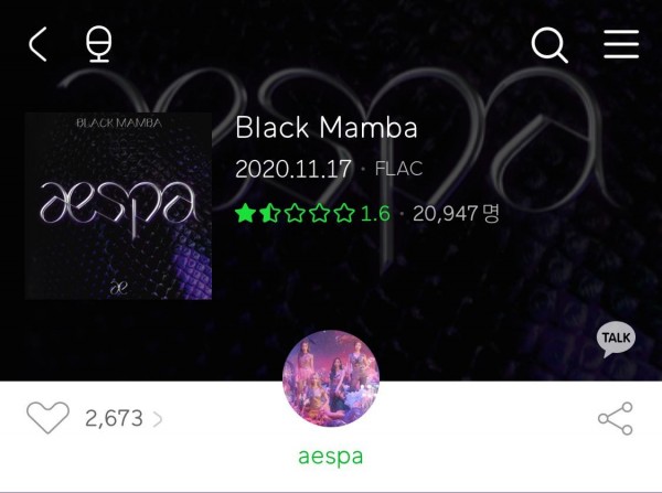 'Black Mamba' Aespa Dinilai Sangat Rendah Oleh Netizen Korea On Melon